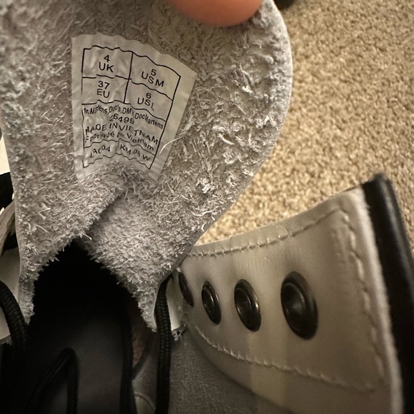 Dr. Martens 1460 White Boots with Black Accents - Picture 6 of 6